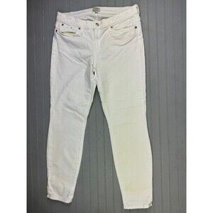 J Crew Size 30 Womens Jeans Toothpick Skinny White Mid Rise Stretch